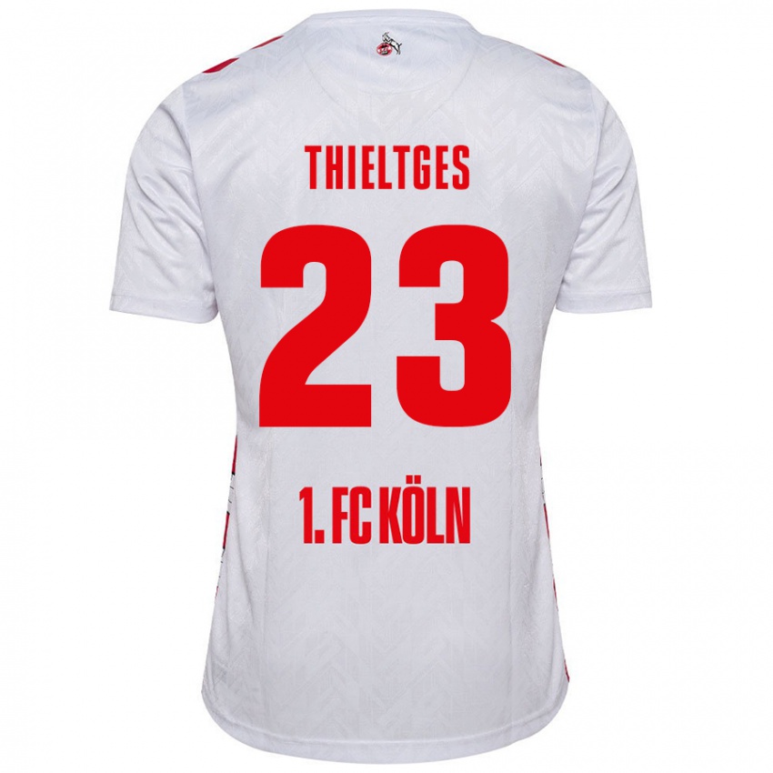 Kinder Phil Thieltges #23 Weiß Rot Heimtrikot Trikot 2024/25 T-Shirt Schweiz