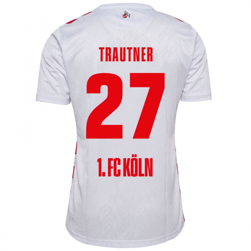 Kinder Tobias Trautner #27 Weiß Rot Heimtrikot Trikot 2024/25 T-Shirt Schweiz