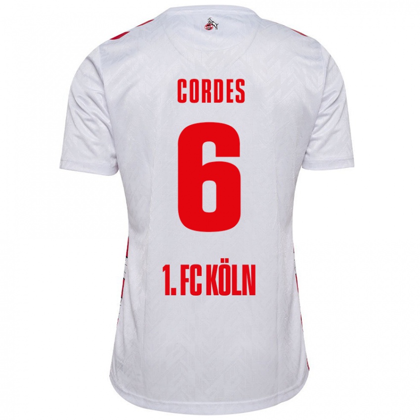 Kinder Lotta Cordes #6 Weiß Rot Heimtrikot Trikot 2024/25 T-Shirt Schweiz