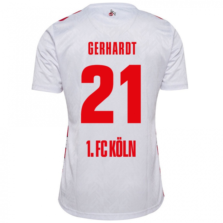 Kinder Anna Gerhardt #21 Weiß Rot Heimtrikot Trikot 2024/25 T-Shirt Schweiz