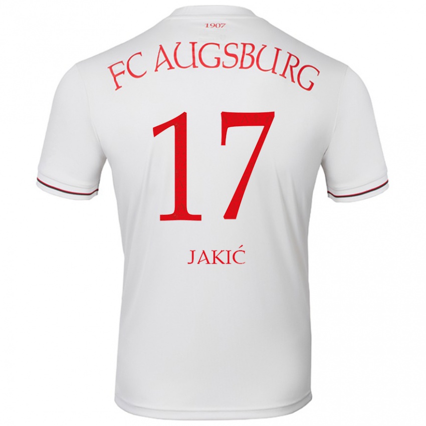 Kinder Kristijan Jakic #17 Weiß Heimtrikot Trikot 2024/25 T-Shirt Schweiz