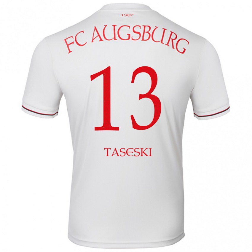 Kinder Kristijan Taseski #13 Weiß Heimtrikot Trikot 2024/25 T-Shirt Schweiz