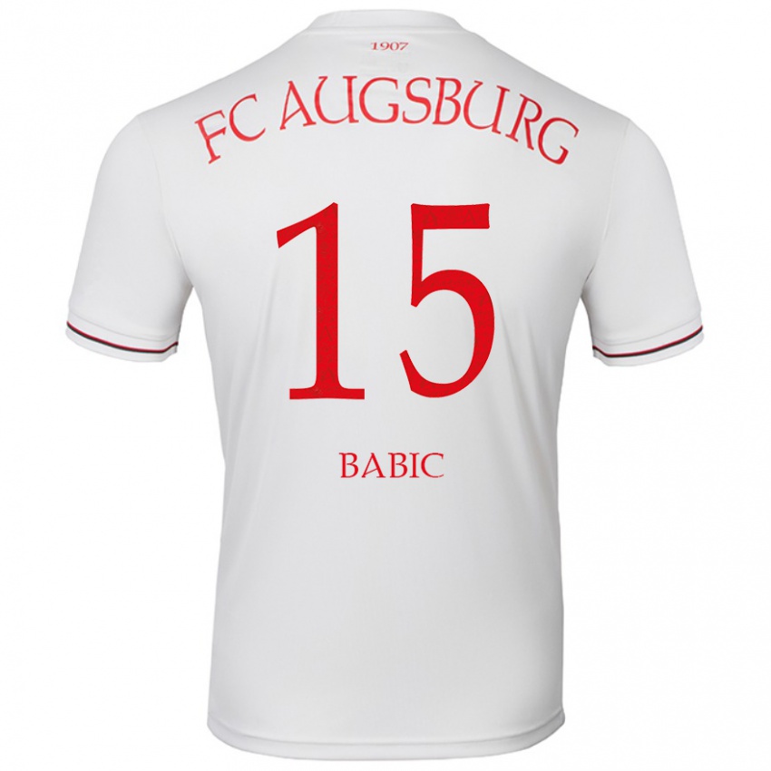 Kinder David Babic #15 Weiß Heimtrikot Trikot 2024/25 T-Shirt Schweiz