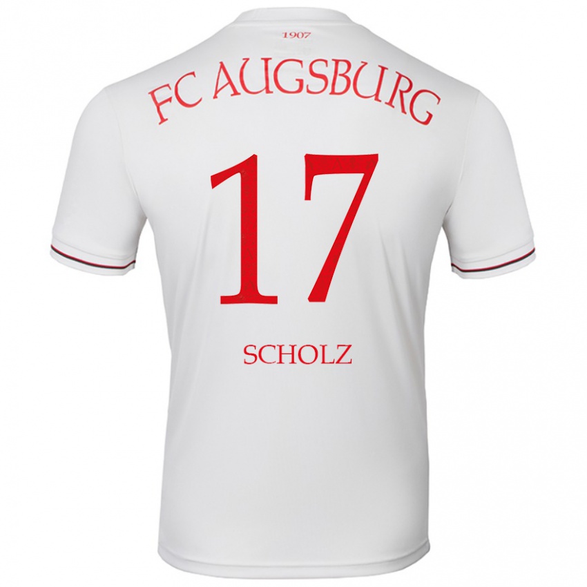 Kinder Jerome Scholz #17 Weiß Heimtrikot Trikot 2024/25 T-Shirt Schweiz