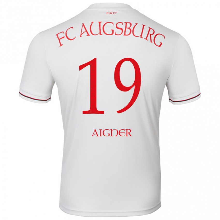 Kinder Lukas Aigner #19 Weiß Heimtrikot Trikot 2024/25 T-Shirt Schweiz