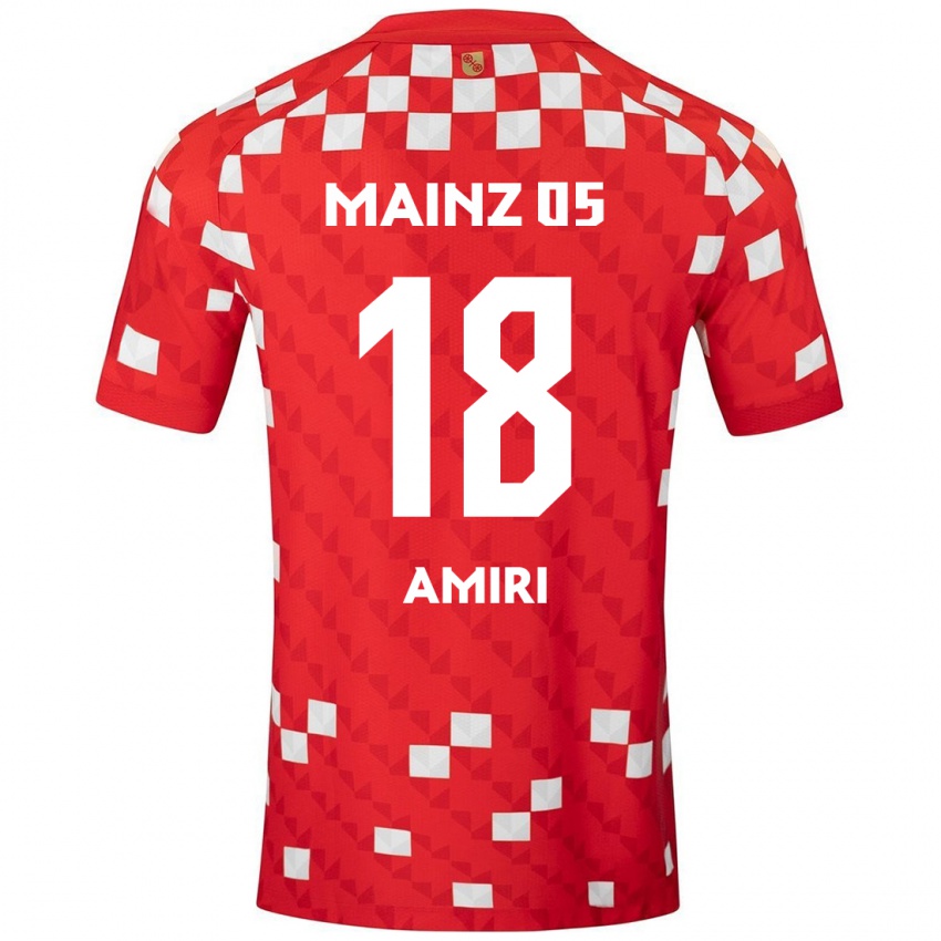 Kinder Nadiem Amiri #18 Weiß Rot Heimtrikot Trikot 2024/25 T-Shirt Schweiz