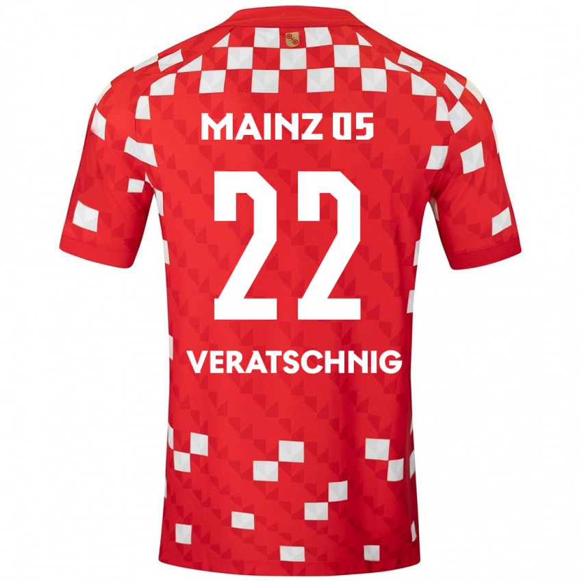 Kinder Nikolas Veratschnig #22 Weiß Rot Heimtrikot Trikot 2024/25 T-Shirt Schweiz