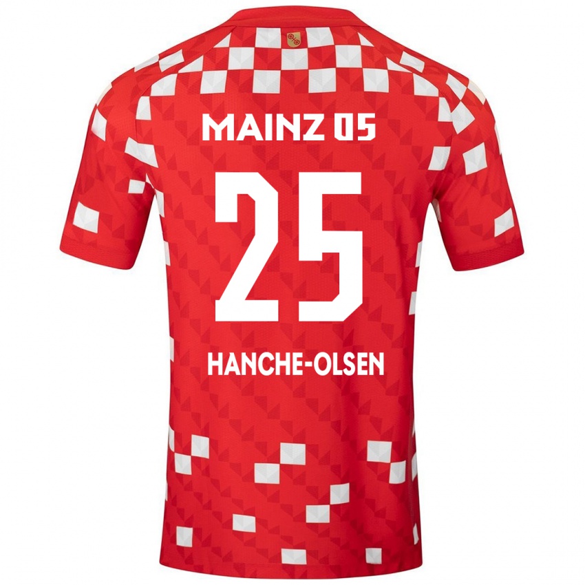 Kinder Andreas Hanche-Olsen #25 Weiß Rot Heimtrikot Trikot 2024/25 T-Shirt Schweiz