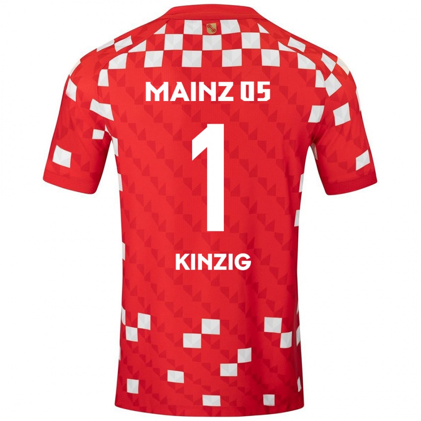 Kinder Maximilian Kinzig #1 Weiß Rot Heimtrikot Trikot 2024/25 T-Shirt Schweiz