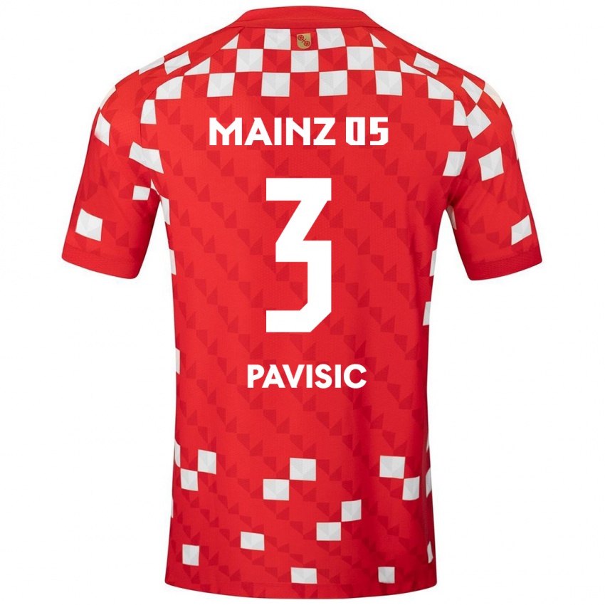 Kinder Stjepan Pavisic #3 Weiß Rot Heimtrikot Trikot 2024/25 T-Shirt Schweiz