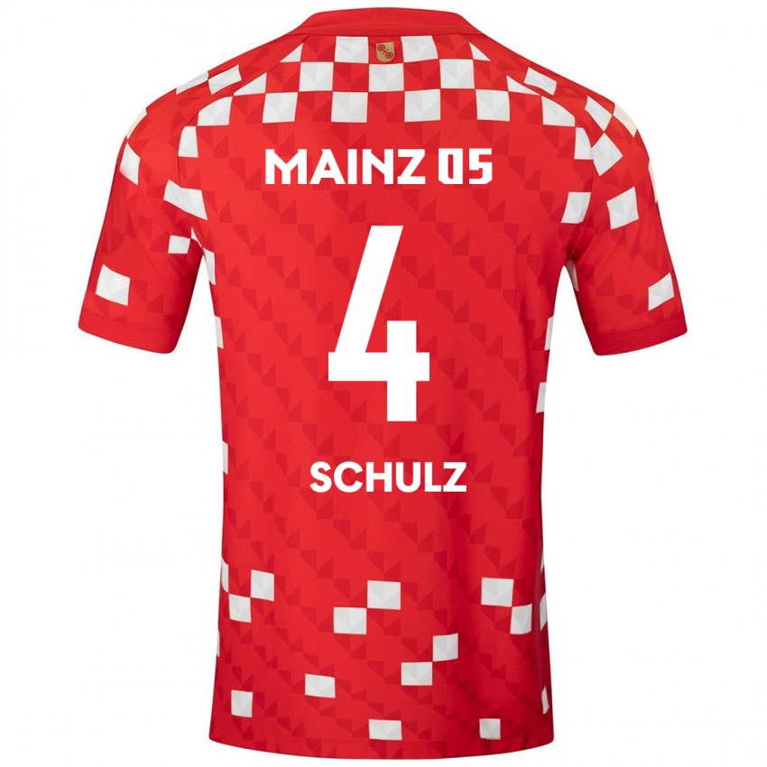 Kinder Philipp Schulz #4 Weiß Rot Heimtrikot Trikot 2024/25 T-Shirt Schweiz