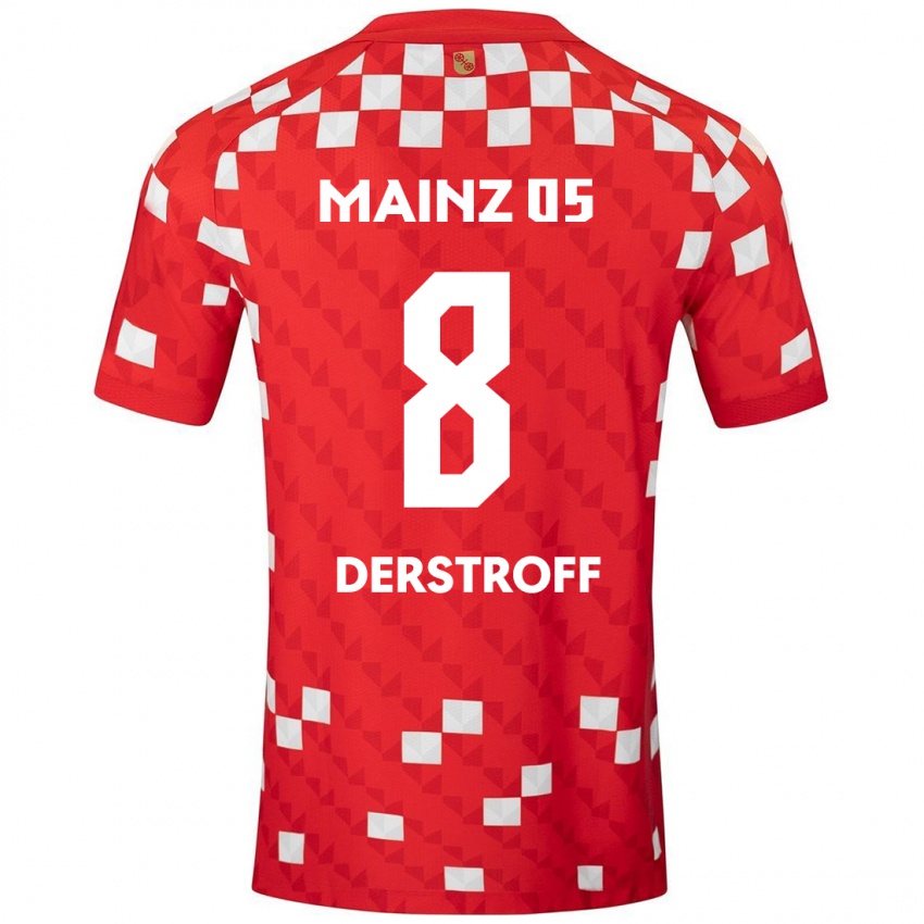 Kinder Julian-Maurice Derstroff #8 Weiß Rot Heimtrikot Trikot 2024/25 T-Shirt Schweiz