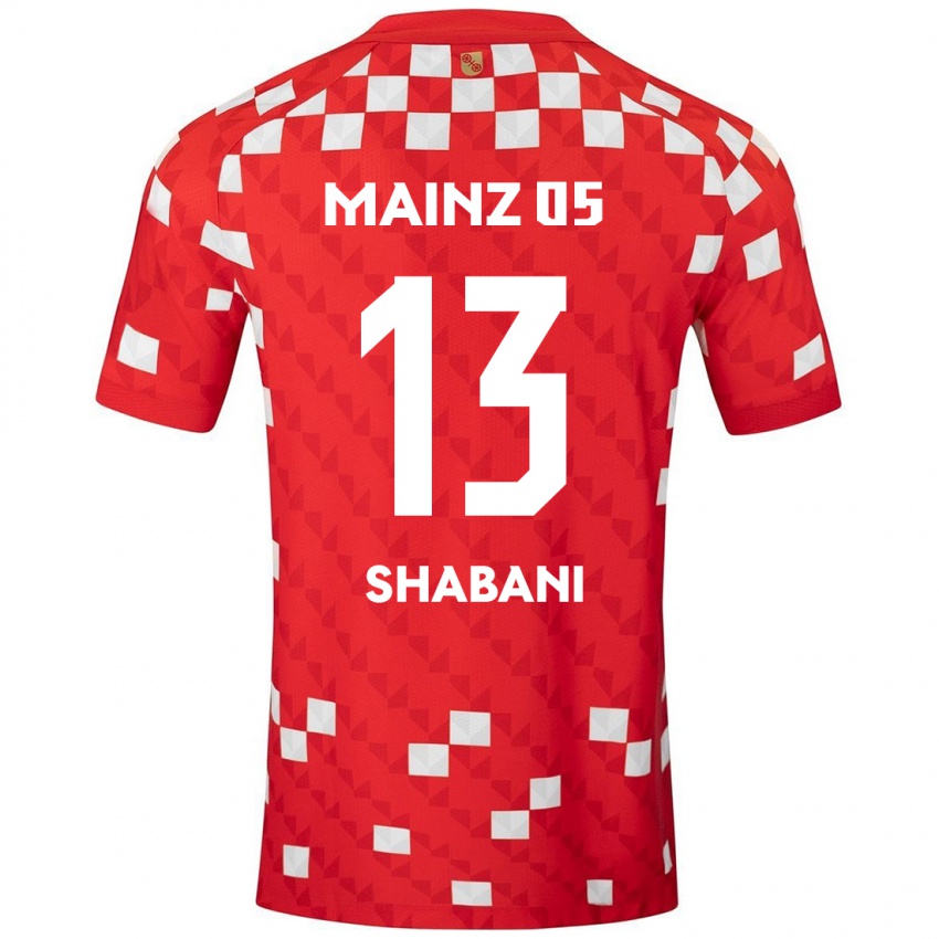 Kinder Eniss Shabani #13 Weiß Rot Heimtrikot Trikot 2024/25 T-Shirt Schweiz