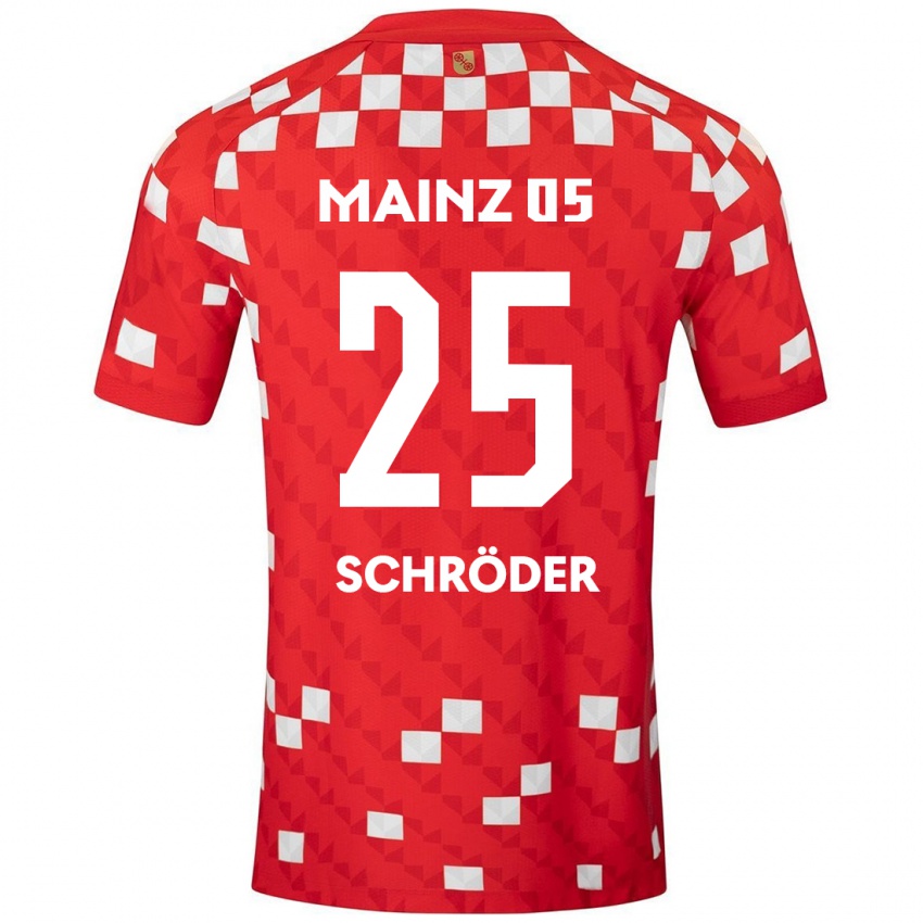 Kinder Maxim Schröder #25 Weiß Rot Heimtrikot Trikot 2024/25 T-Shirt Schweiz