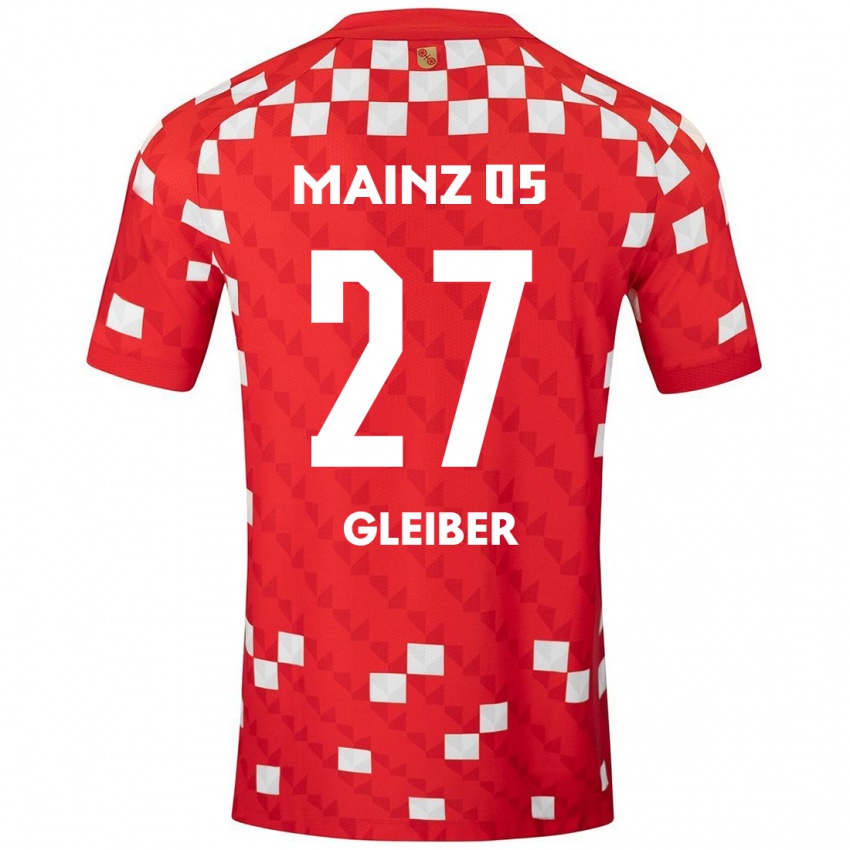 Kinder Daniel Gleiber #27 Weiß Rot Heimtrikot Trikot 2024/25 T-Shirt Schweiz