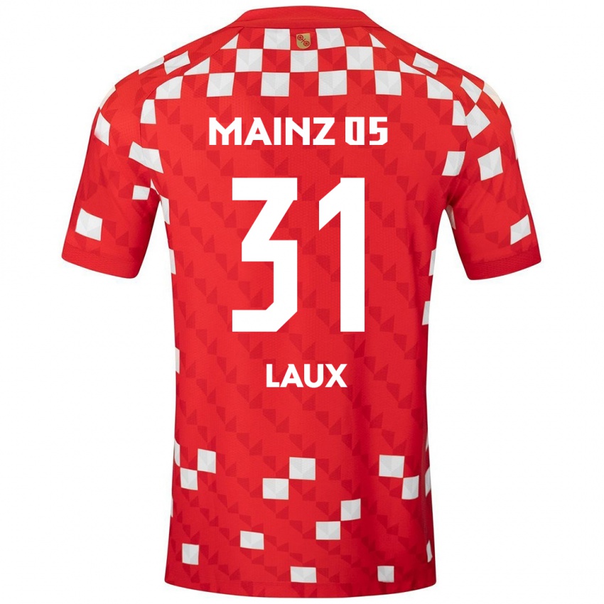 Kinder Lucas Laux #31 Weiß Rot Heimtrikot Trikot 2024/25 T-Shirt Schweiz