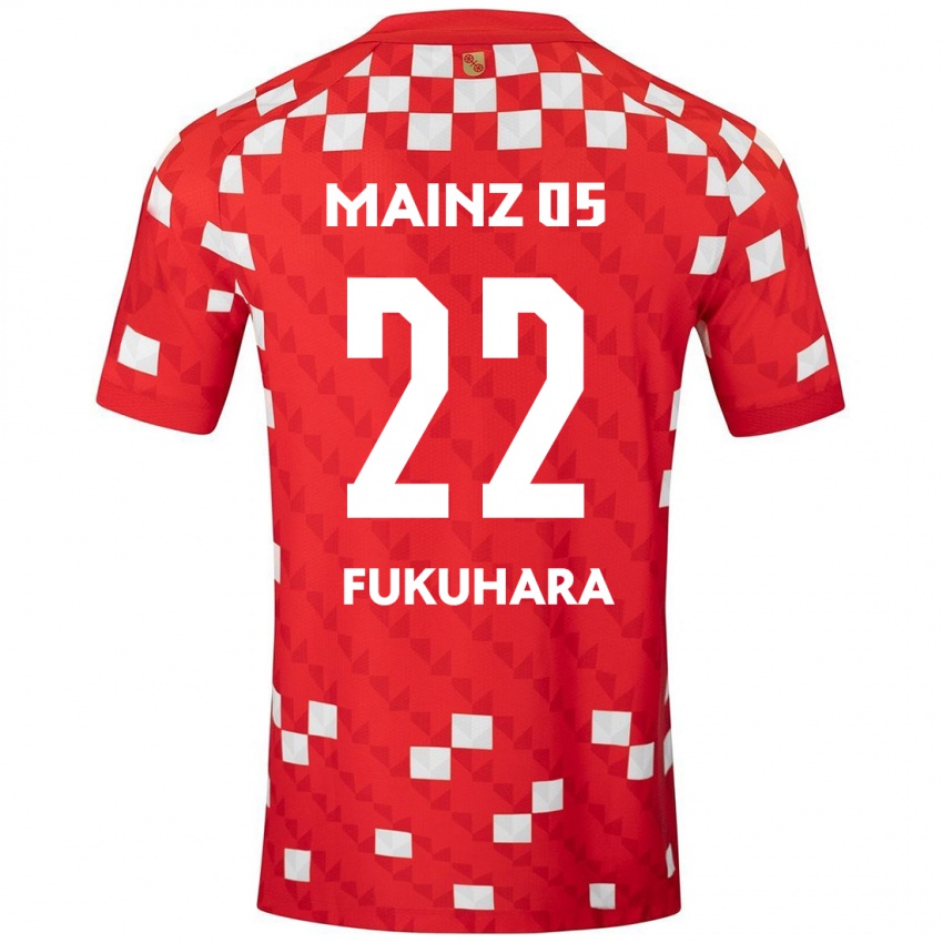 Kinder Yuuka Fukuhara #22 Weiß Rot Heimtrikot Trikot 2024/25 T-Shirt Schweiz