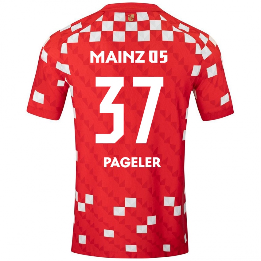 Kinder Maja Pageler #37 Weiß Rot Heimtrikot Trikot 2024/25 T-Shirt Schweiz