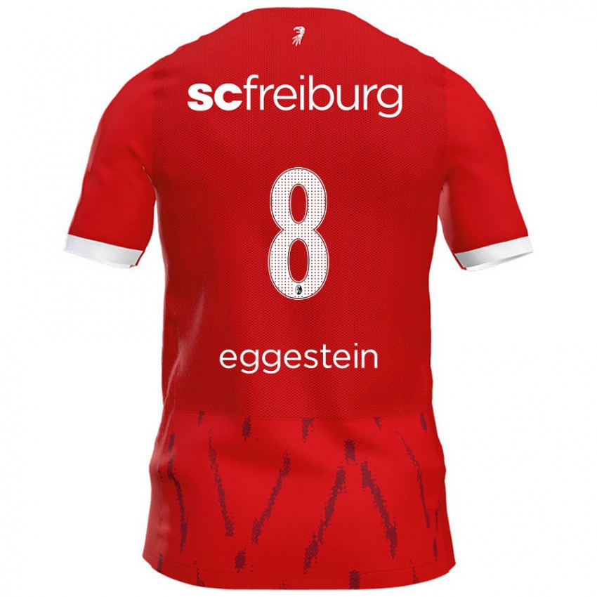 Kinder Maximilian Eggestein #8 Rot Heimtrikot Trikot 2024/25 T-Shirt Schweiz