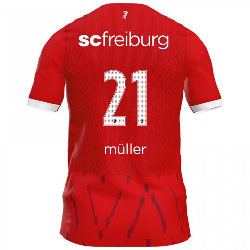 Kinder Florian Müller #21 Rot Heimtrikot Trikot 2024/25 T-Shirt Schweiz