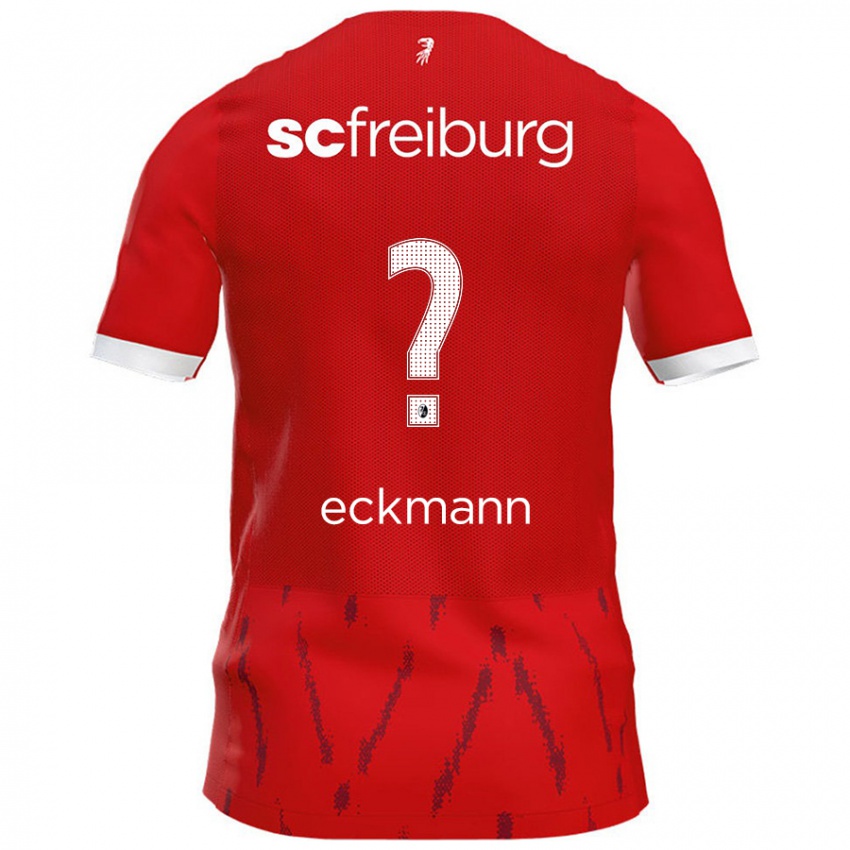 Kinder Julius Eckmann #0 Rot Heimtrikot Trikot 2024/25 T-Shirt Schweiz