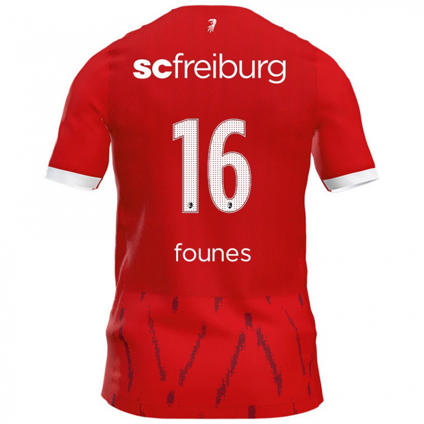 Kinder Kevin Founes #16 Rot Heimtrikot Trikot 2024/25 T-Shirt Schweiz