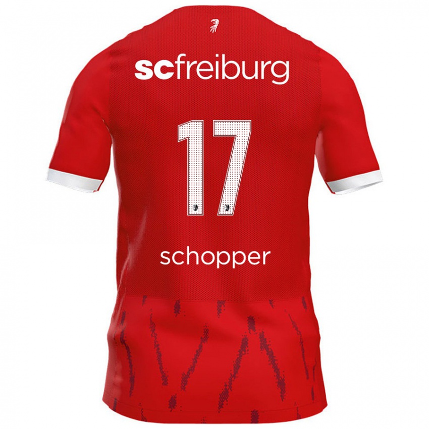 Kinder David Schopper #17 Rot Heimtrikot Trikot 2024/25 T-Shirt Schweiz