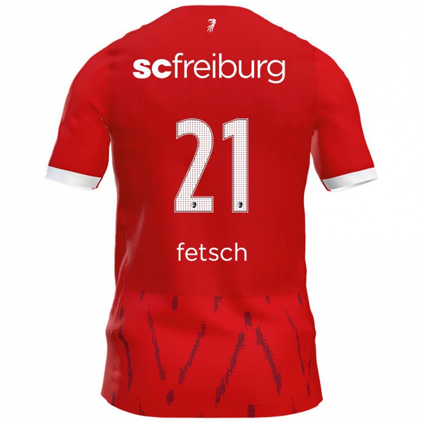 Kinder Mathias Fetsch #21 Rot Heimtrikot Trikot 2024/25 T-Shirt Schweiz