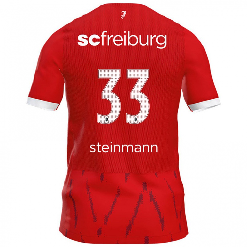 Kinder Karl Steinmann #33 Rot Heimtrikot Trikot 2024/25 T-Shirt Schweiz