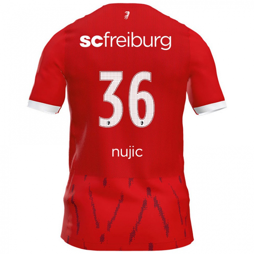 Kinder Luka Nujic #36 Rot Heimtrikot Trikot 2024/25 T-Shirt Schweiz