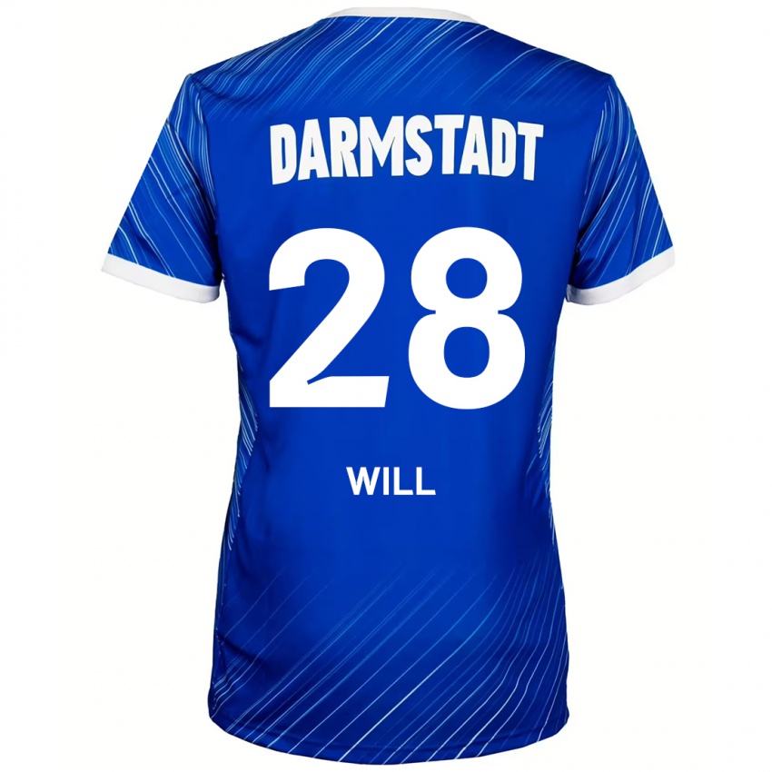 Kinder Paul Will #28 Blau Weiß Heimtrikot Trikot 2024/25 T-Shirt Schweiz