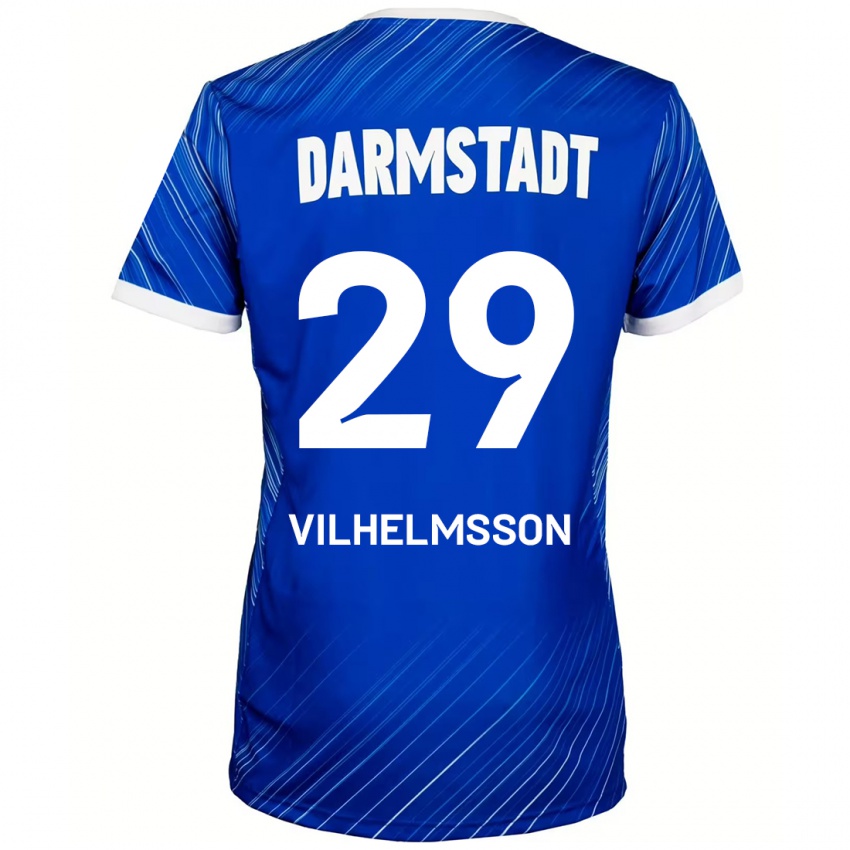 Kinder Oscar Vilhelmsson #29 Blau Weiß Heimtrikot Trikot 2024/25 T-Shirt Schweiz