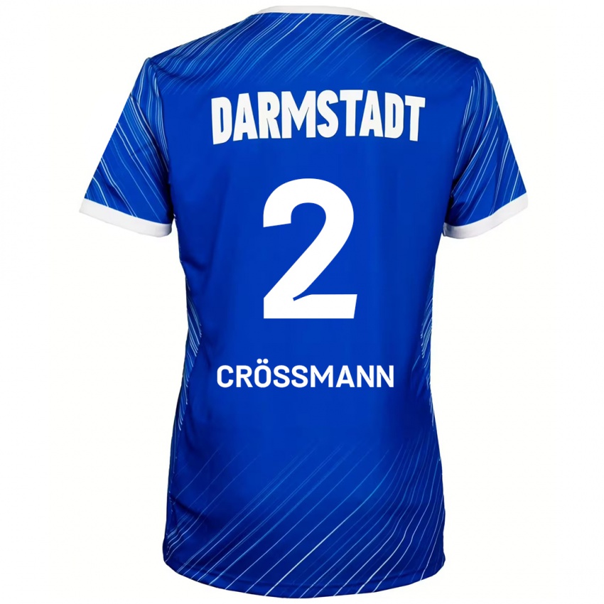 Kinder Elias Crößmann #2 Blau Weiß Heimtrikot Trikot 2024/25 T-Shirt Schweiz