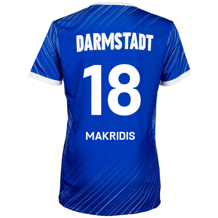 Kinder Georgios Makridis #18 Blau Weiß Heimtrikot Trikot 2024/25 T-Shirt Schweiz