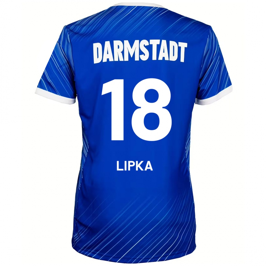 Kinder David Lipka #18 Blau Weiß Heimtrikot Trikot 2024/25 T-Shirt Schweiz