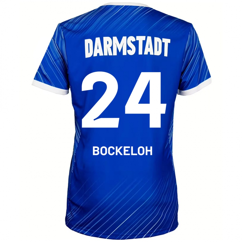 Kinder Leonhard Bockeloh #24 Blau Weiß Heimtrikot Trikot 2024/25 T-Shirt Schweiz