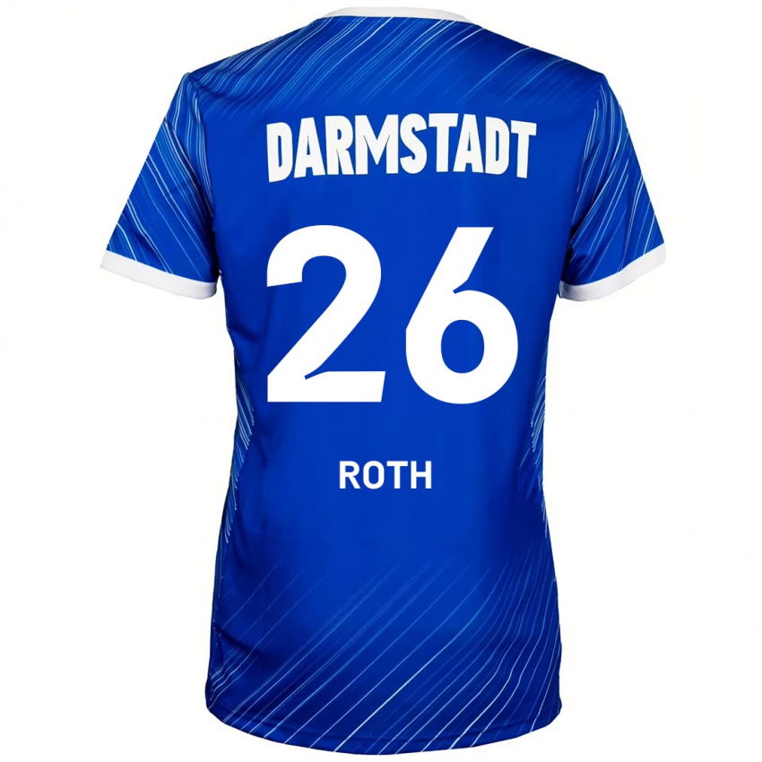 Kinder Maximilian Roth #26 Blau Weiß Heimtrikot Trikot 2024/25 T-Shirt Schweiz