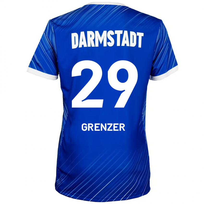 Kinder Mika Grenzer #29 Blau Weiß Heimtrikot Trikot 2024/25 T-Shirt Schweiz