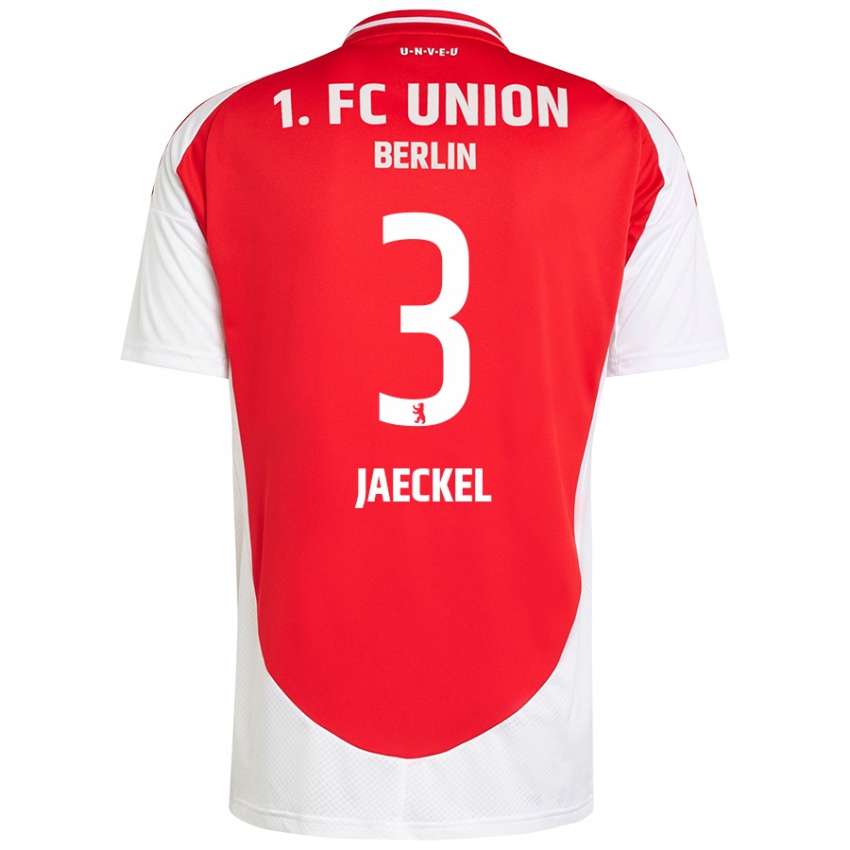 Kinder Paul Jaeckel #3 Rot Weiß Heimtrikot Trikot 2024/25 T-Shirt Schweiz