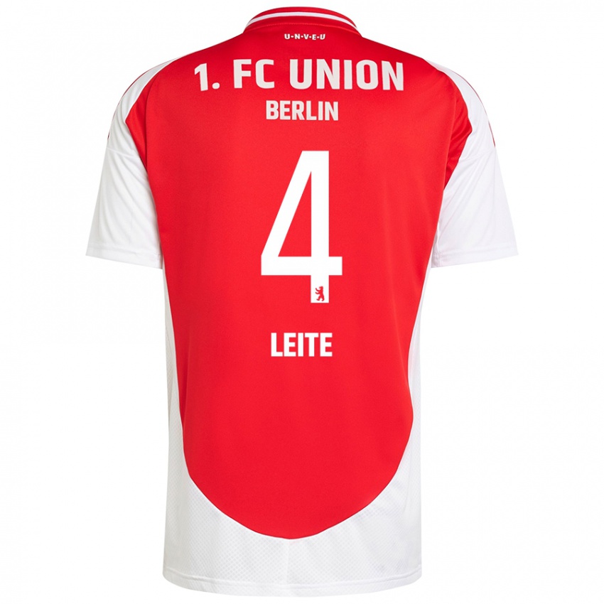 Kinder Diogo Leite #4 Rot Weiß Heimtrikot Trikot 2024/25 T-Shirt Schweiz