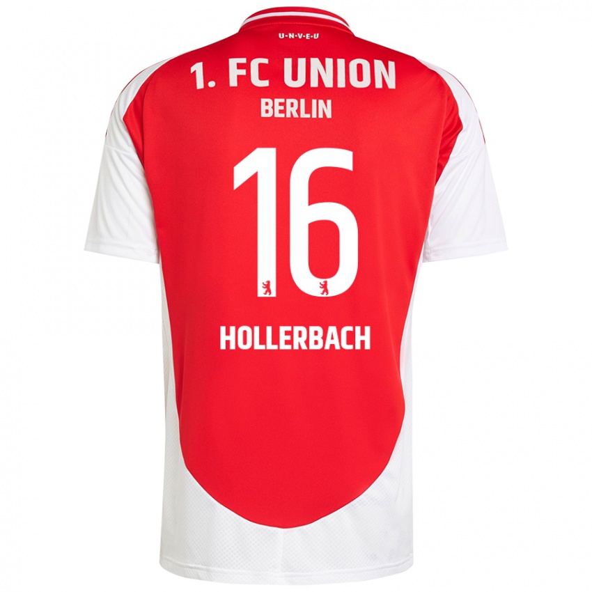 Kinder Benedict Hollerbach #16 Rot Weiß Heimtrikot Trikot 2024/25 T-Shirt Schweiz