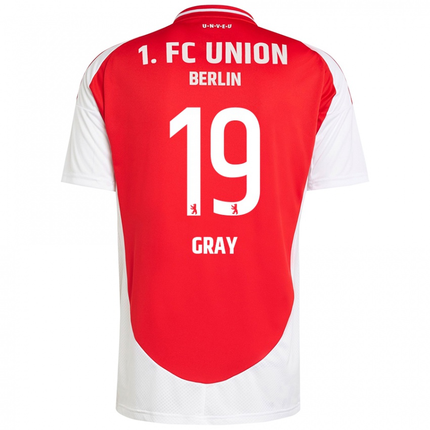 Kinder Mekhi Gray #19 Rot Weiß Heimtrikot Trikot 2024/25 T-Shirt Schweiz