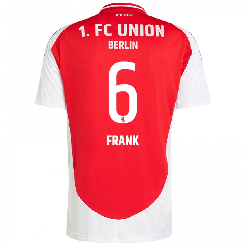 Enfant Maillot Celine Frank #6 Rouge Blanc Tenues Domicile 2024/25 T-Shirt Suisse