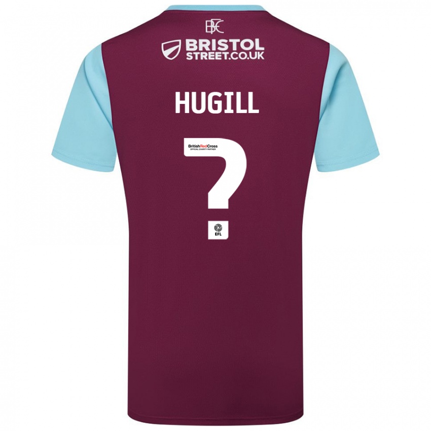 Kinder Will Hugill #0 Burgunderrot Himmelblau Heimtrikot Trikot 2024/25 T-Shirt Schweiz