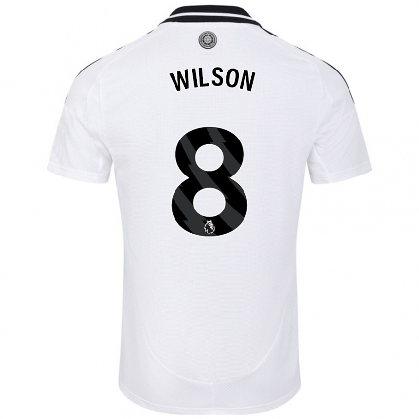 Kinder Harry Wilson #8 Weiß Heimtrikot Trikot 2024/25 T-Shirt Schweiz