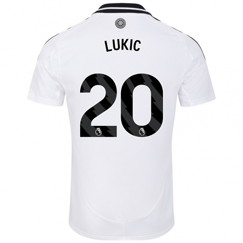 Kinder Saša Lukić #20 Weiß Heimtrikot Trikot 2024/25 T-Shirt Schweiz