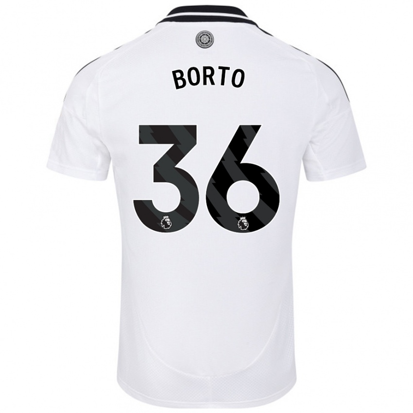 Kinder Alex Borto #36 Weiß Heimtrikot Trikot 2024/25 T-Shirt Schweiz