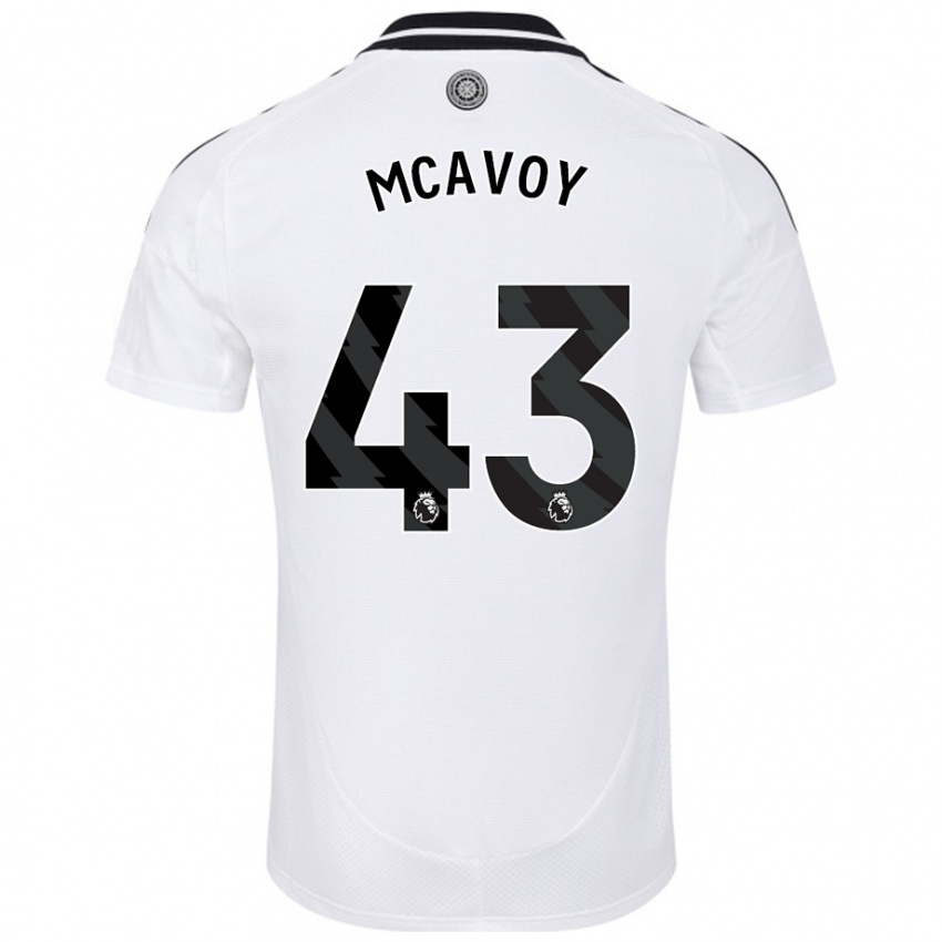 Enfant Maillot Connor Mcavoy #43 Blanc Tenues Domicile 2024/25 T-Shirt Suisse