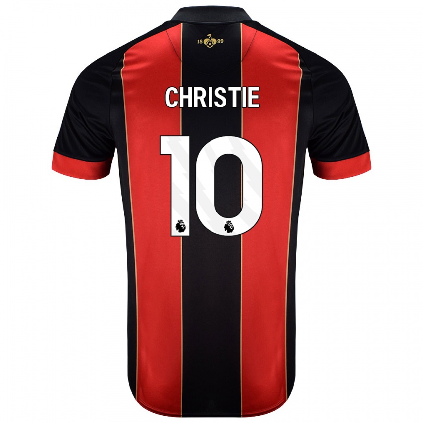 Kinder Ryan Christie #10 Rot Schwarz Heimtrikot Trikot 2024/25 T-Shirt Schweiz