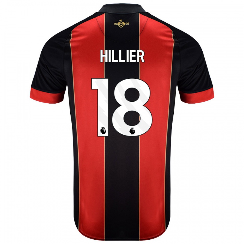 Kinder Gemma Hillier #18 Rot Schwarz Heimtrikot Trikot 2024/25 T-Shirt Schweiz